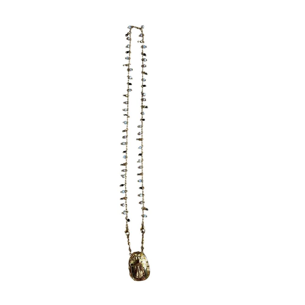 NIB Gas Bijoux Beaded Beetle Necklace - Picture 2 of 3